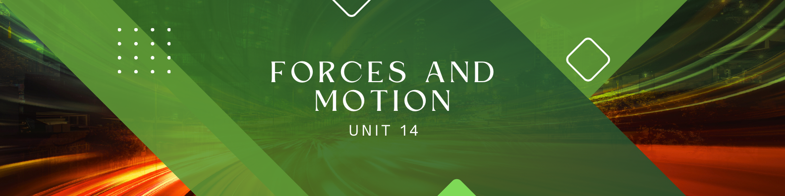 Unit 14: Forces and Motion Banner